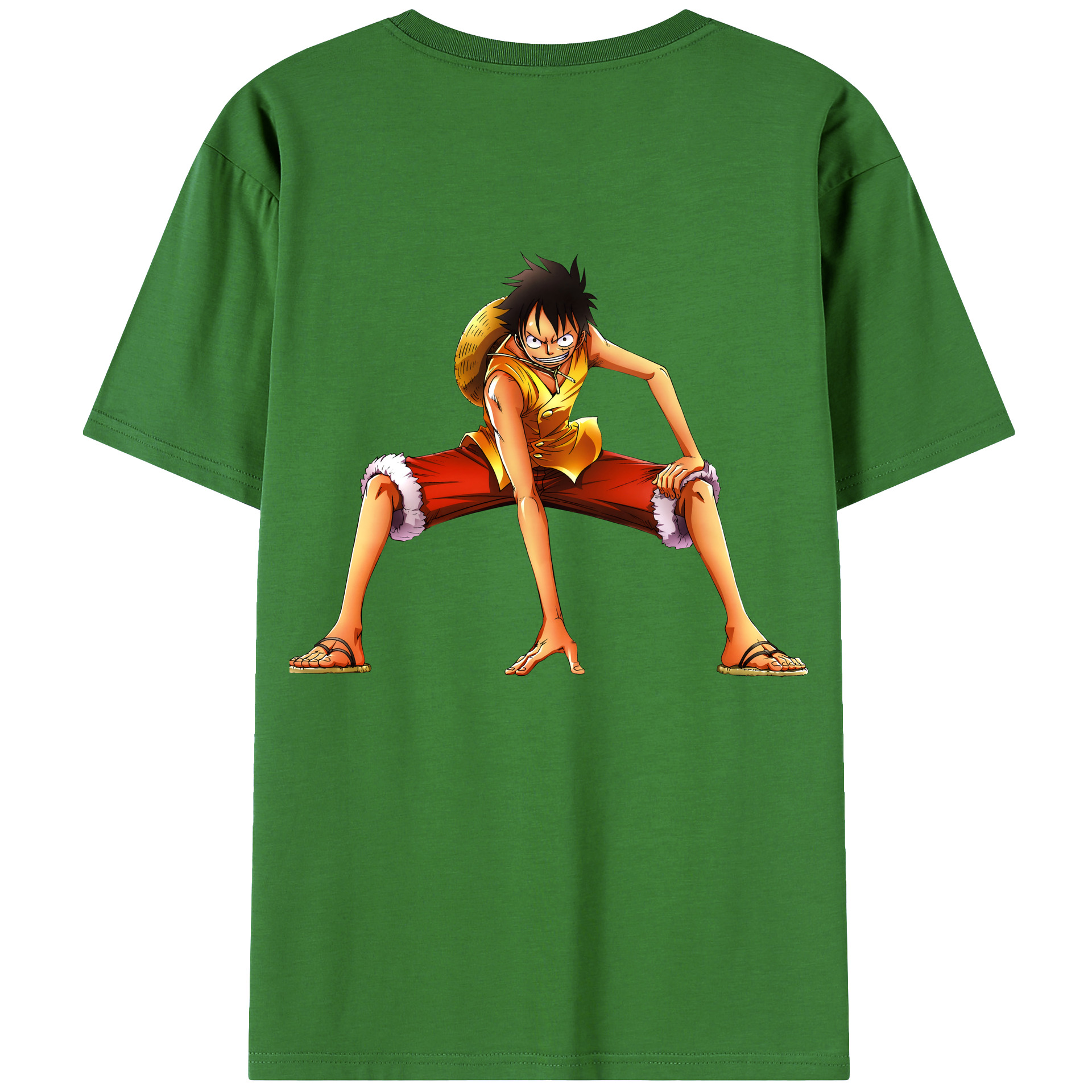 ワンピース モンキー・D・ルフィ ONE PIECE Monkey D. Luffy レディース半袖Tシャツ(バックプリント)